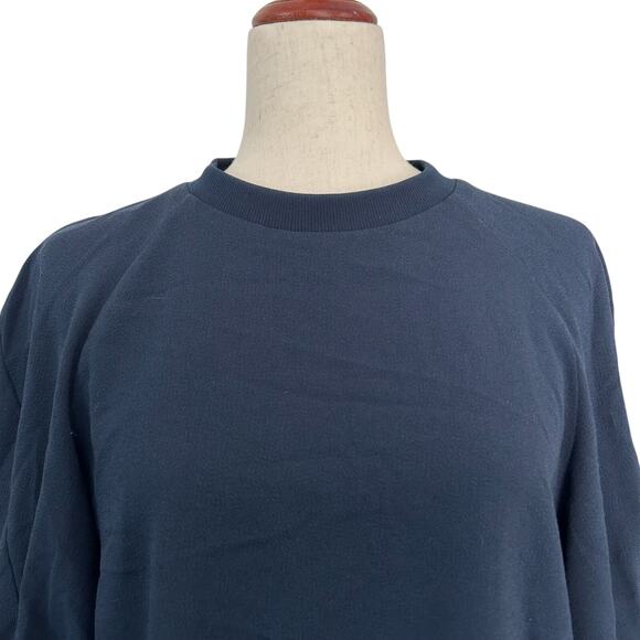 Tibi Blouse Size Small‎ 3/4 Sleeve Crewneck Gathered Sleeve Dark Gray Teal Crepe - Picture 4 of 10